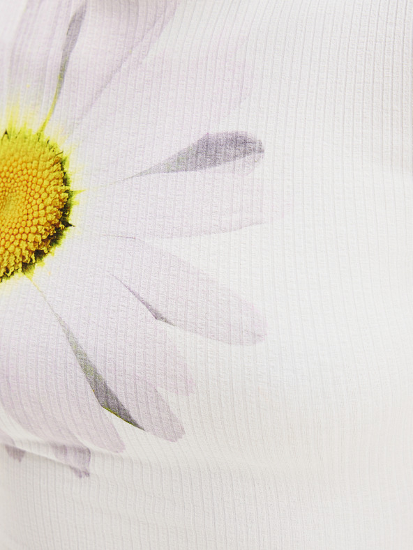 Desigual Bílé dámské květované šaty Desigual Margaritas