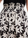 Desigual Bílo-černé dámské květované midišaty Desigual Marlon