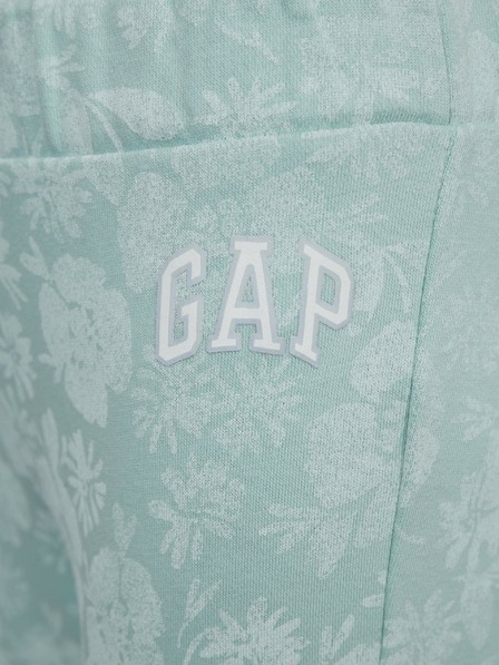 GAP Dětské tepláky květy s logem GAP