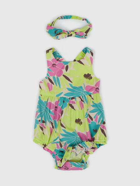 GAP Baby květované body s čelenkou GAP