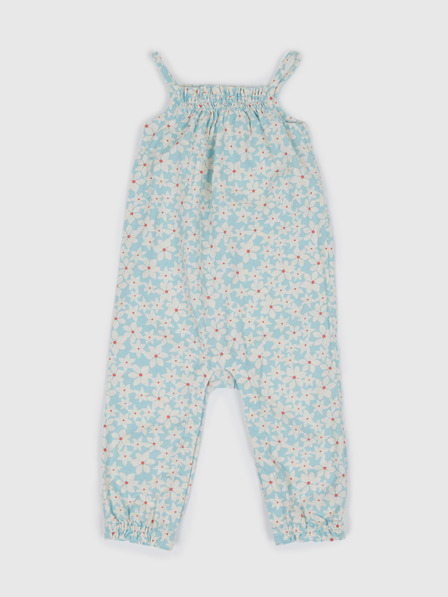 GAP Baby lněný květovaný overal GAP