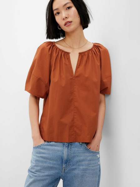 GAP Bavlněná crop halenka s krátkým rukávem GAP
