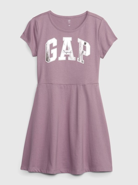 GAP Dětské šaty s metalickým logem GAP