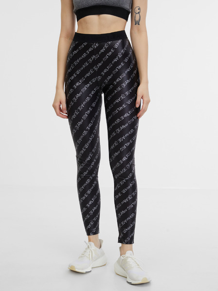 Versace Jeans Couture Černé dámské vzorované legíny Versace Jeans Couture