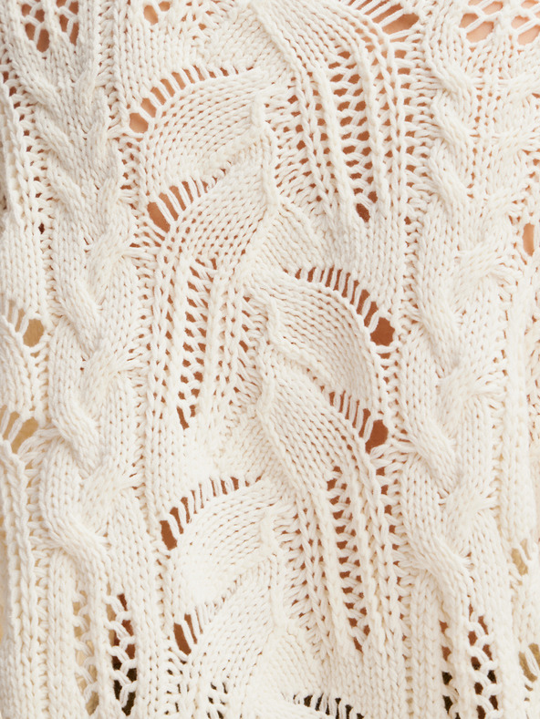 Desigual Krémový dámský svetr s příměsí vlny Desigual Milano