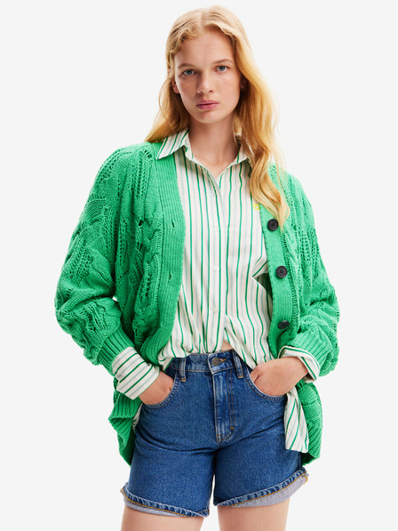 Desigual Zelený dámský kardigan Desigual Janis