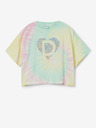 Desigual Žluto-zelené holčičí batikované tričko Desigual Daira
