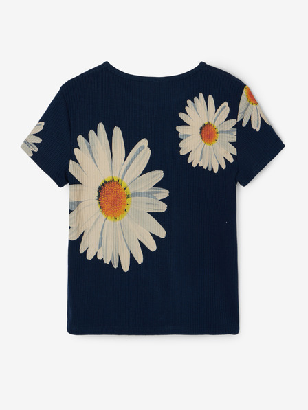 Desigual Tmavě modré holčičí květované tričko Desigual Danerys