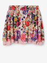 Desigual Růžovo-krémová holčičí květovaná sukně Desigual Bimba