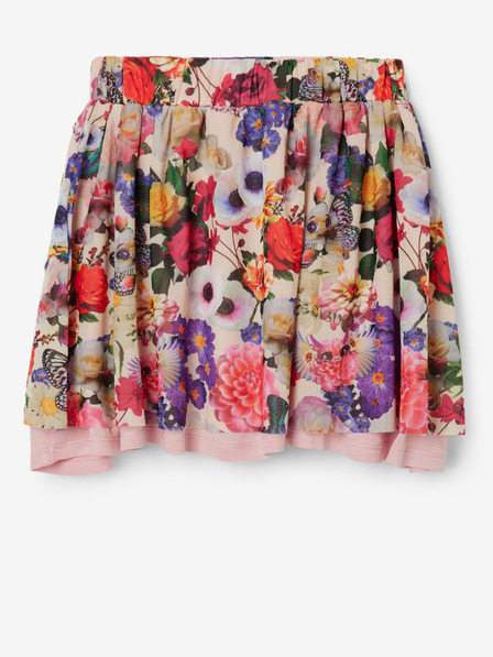 Desigual Růžovo-krémová holčičí květovaná sukně Desigual Bimba