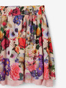 Desigual Růžovo-krémová holčičí květovaná sukně Desigual Bimba