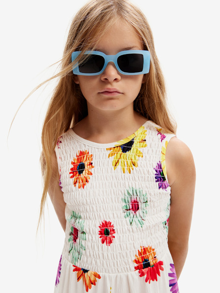 Desigual Bílý holčičí květovaný overal Desigual Delia