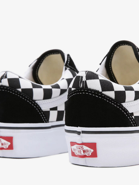 Vans Černo-bílé dámské vzorované kožené tenisky VANS UA Old Skool Platform