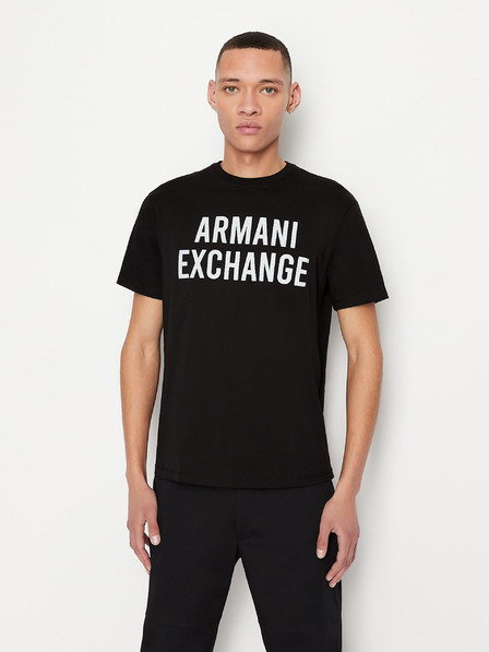 Armani Exchange Černé pánské tričko Armani Exchange
