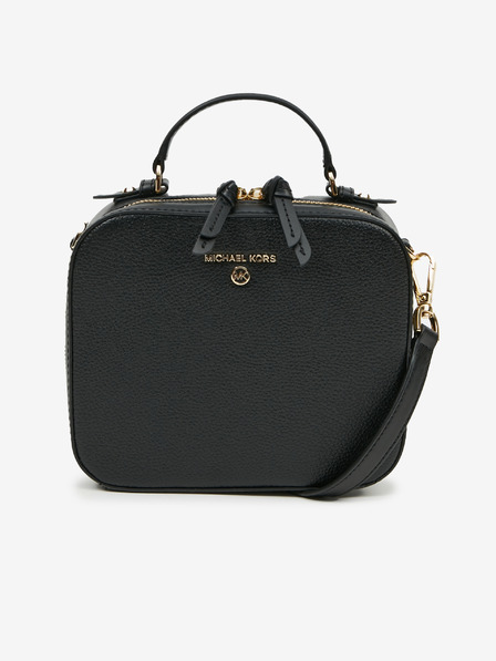 Michael Kors Černá kožená crossbody kabelka Michael Kors Jet Set Charm