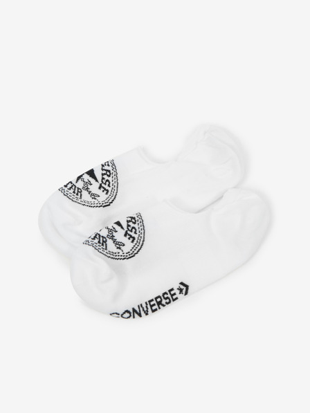 Converse Sada dvou párů bílých ponožek Converse