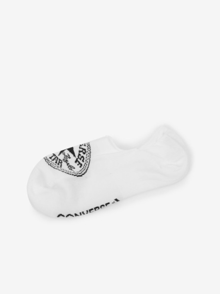 Converse Sada dvou párů bílých ponožek Converse