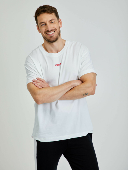 HUGO Bílé pánské tričko HUGO