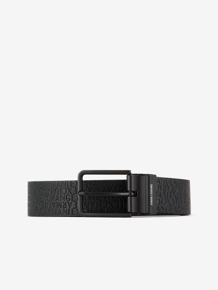 Armani Exchange Černý pánský kožený pásek Armani Exchange