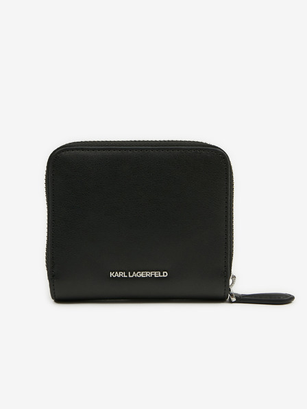 Karl Lagerfeld Černá dámská kožená peněženka KARL LAGERFELD Ikonik
