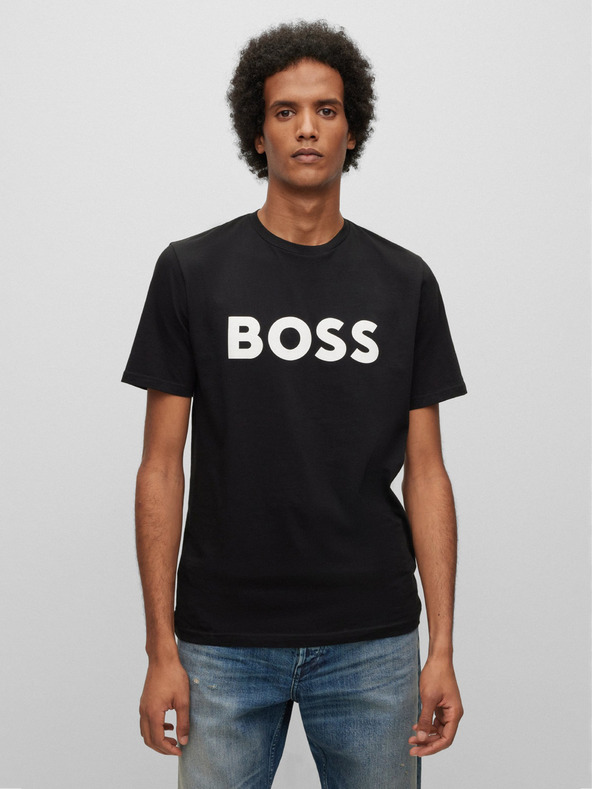 BOSS Černé pánské tričko Hugo Boss