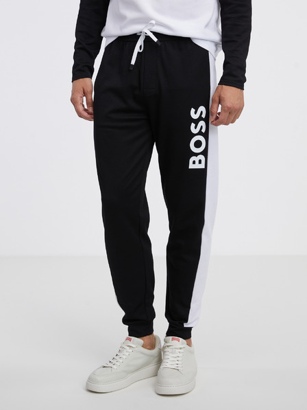 BOSS Bílo-černé pánské tepláky Hugo Boss