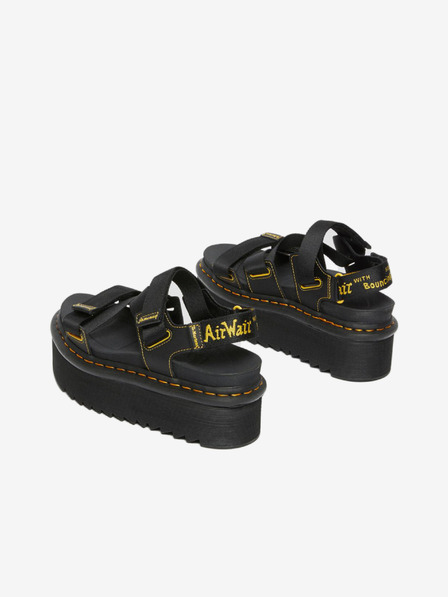 Dr. Martens Černé dámské kožené sandály na platformě Dr. Martens Kimber