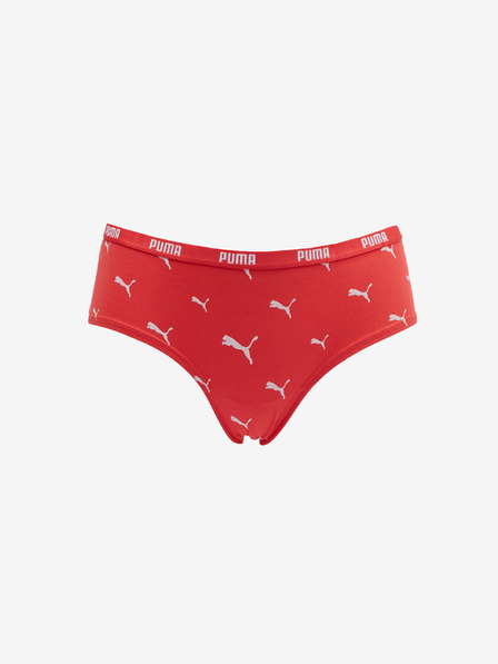 Puma Sada dvou dámských kalhotek v červené barvě Puma Cat Logo