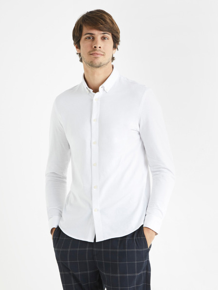 Celio Bílá pánská košile Celio Bapik