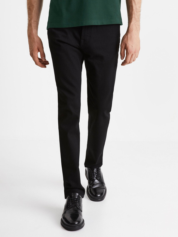Celio Černé pánské straight fit džíny Celio