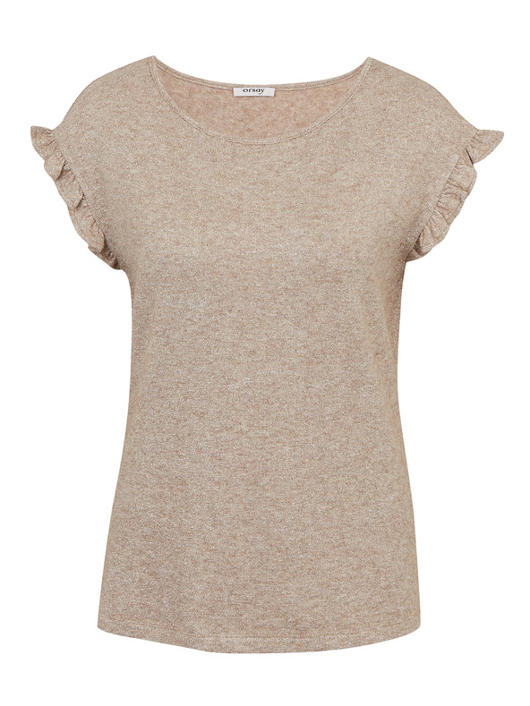 Orsay Světle hnědé dámské žíhané tričko ORSAY