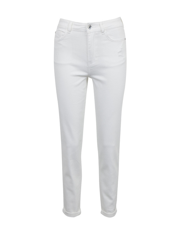 Orsay Bílé dámské zkrácené mom fit džíny ORSAY
