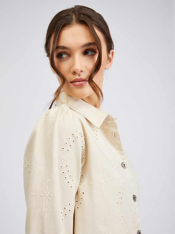 Orsay Béžové dámské džínové šaty ORSAY