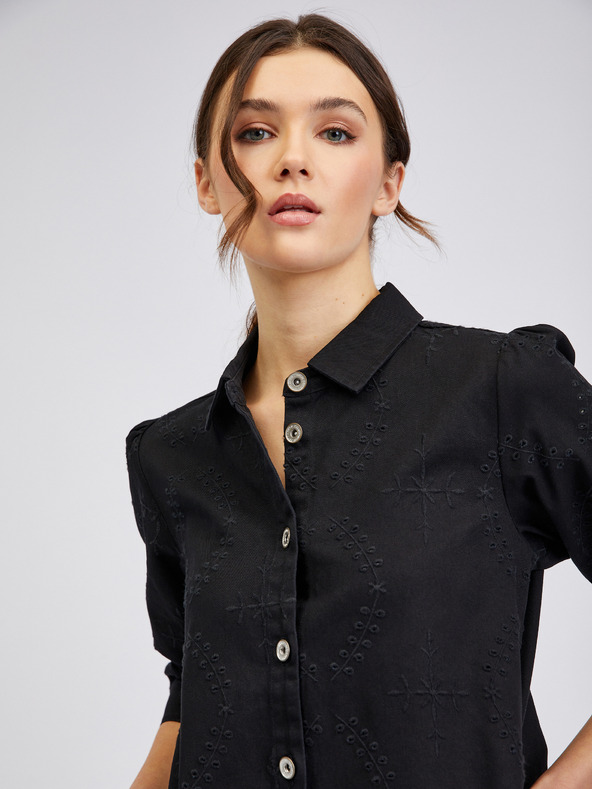 Orsay Černé dámské džínové šaty ORSAY