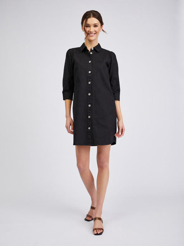 Orsay Černé dámské džínové šaty ORSAY