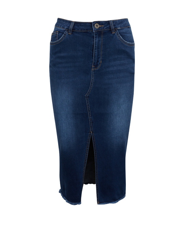 Orsay Modrá dámská džínová pouzdrová sukně ORSAY