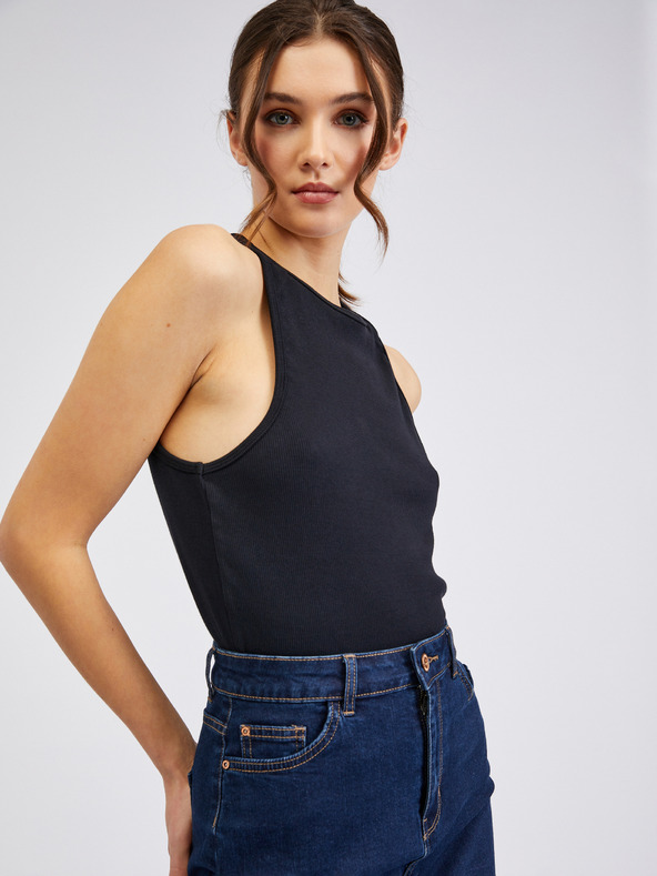 Orsay Tmavě modrá dámská džínová pouzdrová sukně ORSAY