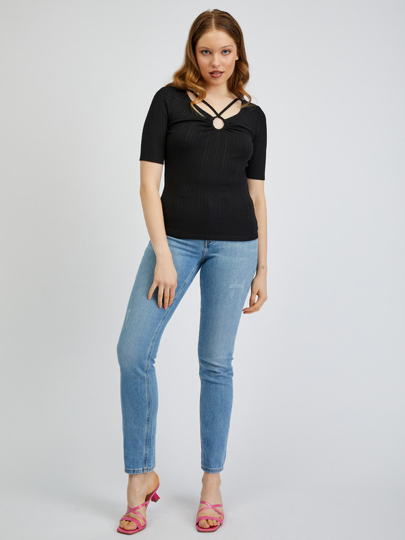 Orsay Černé dámské tričko ORSAY
