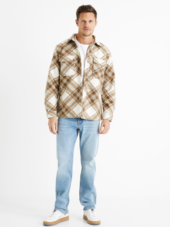 Celio Světle modré pánské straight fit džíny Celio C15 Dostra15