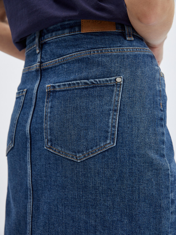 Orsay Modrá dámská džínová sukně ORSAY