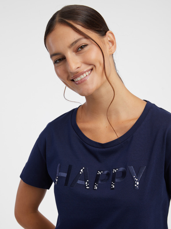 Orsay Tmavě modré dámské tričko ORSAY