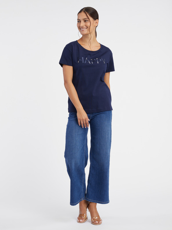 Orsay Tmavě modré dámské tričko ORSAY