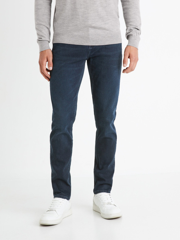 Celio Tmavě modré pánské slim fit džíny Celio Foslim