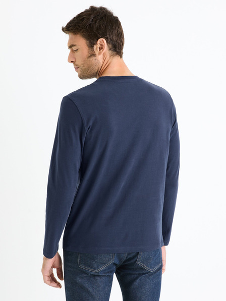 Celio Tmavě modré pánské tričko Celio Cesolaceml