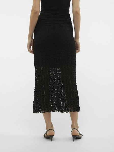 AWARE by VERO MODA Černá dámská krajková maxi sukně AWARE by VERO MODA Vania