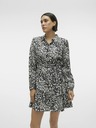 Vero Moda Bílo-černé dámské vzorované košilové šaty Vero Moda Debby
