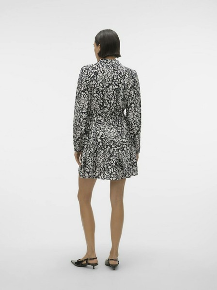Vero Moda Bílo-černé dámské vzorované košilové šaty Vero Moda Debby