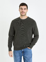 Celio Tmavě šedý pánský basic svetr Celio Gexter