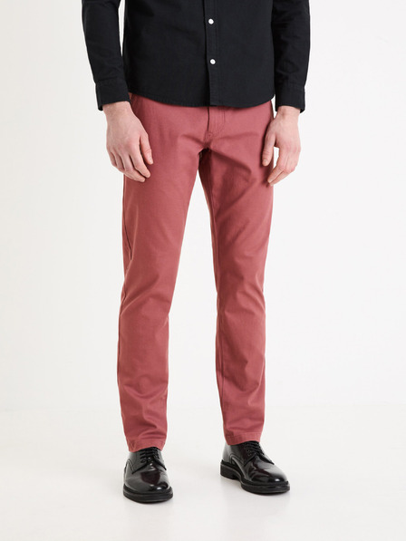 Celio Vínové pánské chino kalhoty Celio Tocharles