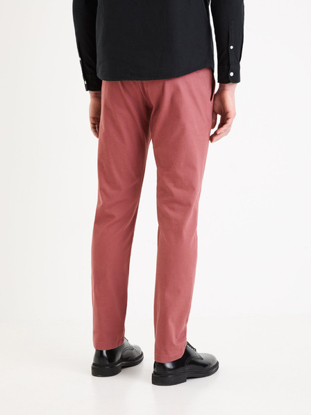 Celio Vínové pánské chino kalhoty Celio Tocharles